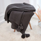 Elise Pineapple Tassel Knit Blanket