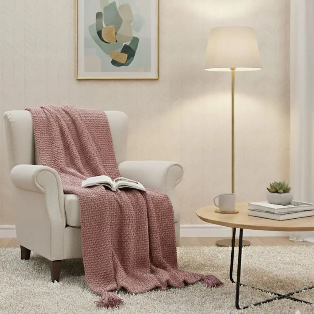 Nina Tassel Knit Imitation Cashmere Blanket