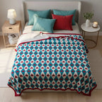 Clara Heart Geometric Knit Throw Blanket