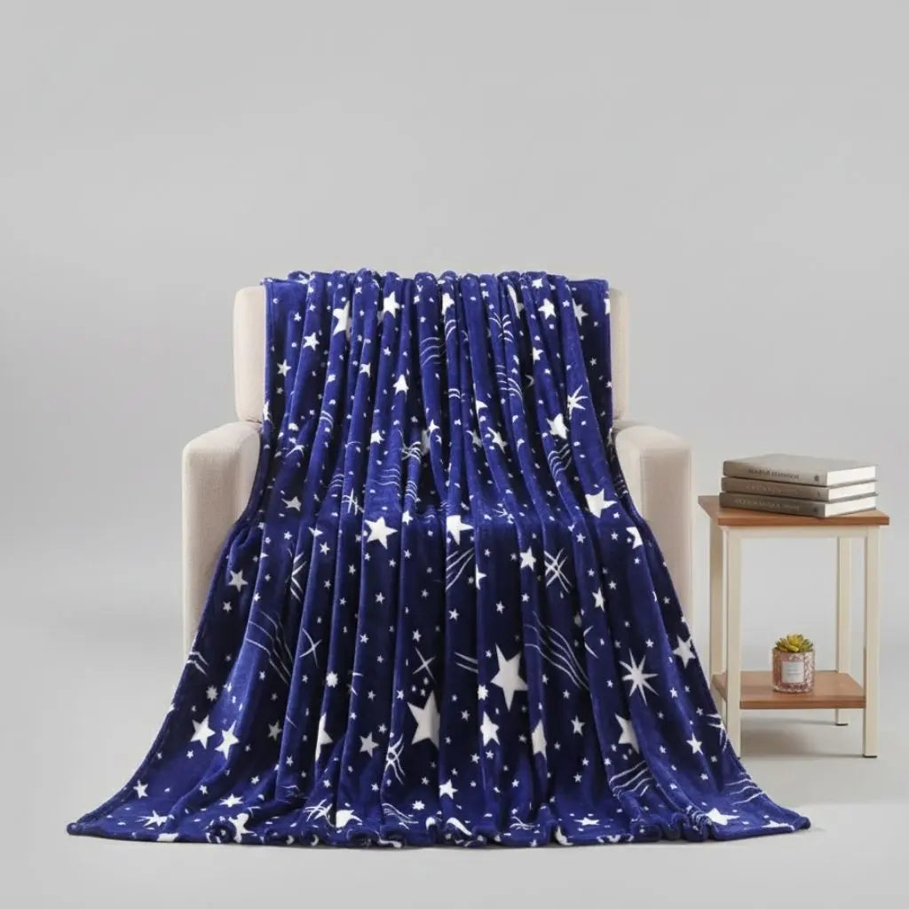 Celeste Starry Flannel Blanket