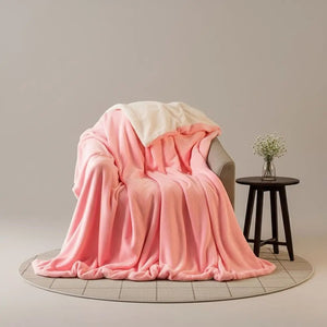 Lena Sherpa Dual Sided Soft Throw Blanket