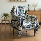 Ethan GeoWoven Soft Cotton Throw Blanket