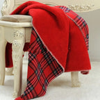 Nora Red Plaid Flannel Fleece Blanket