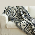 Ethan GeoWoven Soft Cotton Throw Blanket