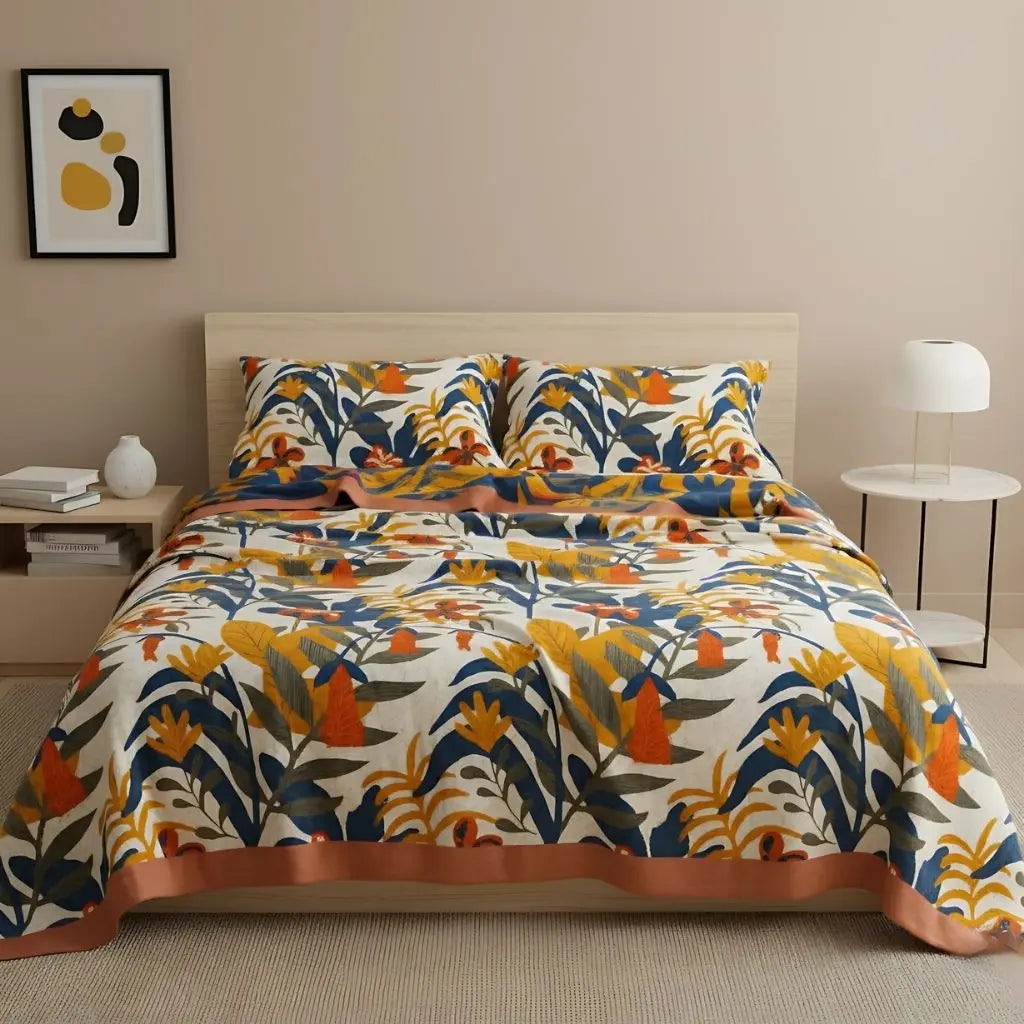 Arlo Cotton Double-Layer Soft Breathable Blanket