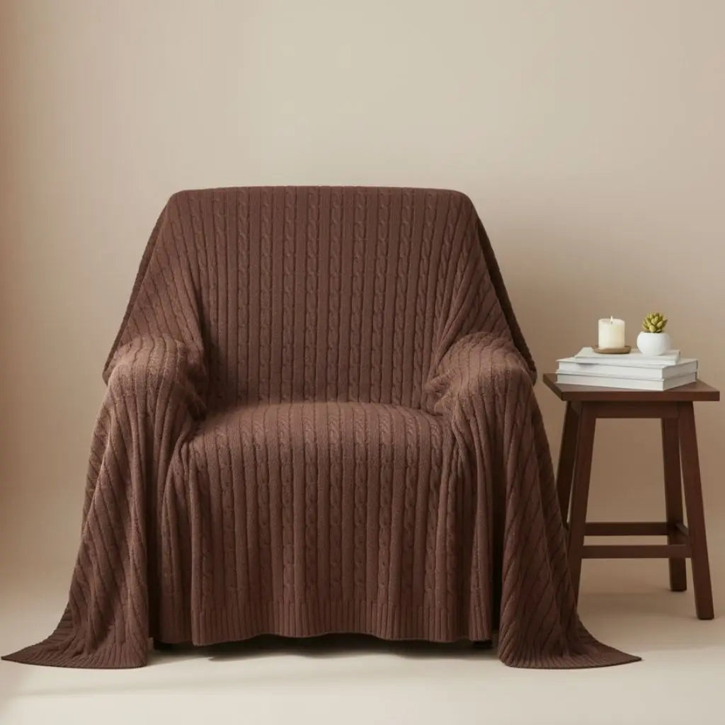 Ethan Solid Knitted Cotton Blanket
