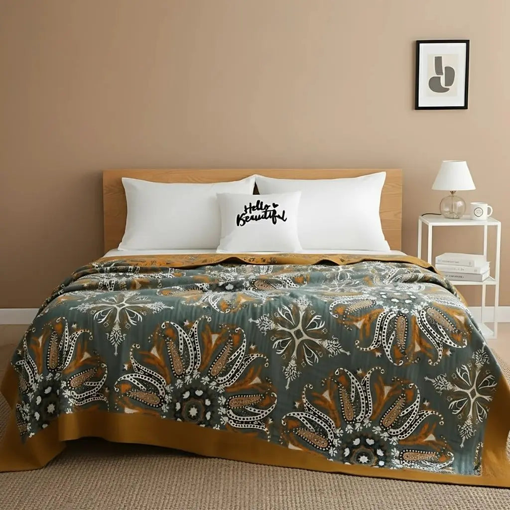 Arlo Cotton Double-Layer Soft Breathable Blanket