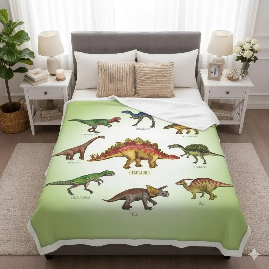 Liam Jurassic Adventure Soft Cotton Blanket