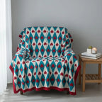 Clara Heart Geometric Knit Throw Blanket