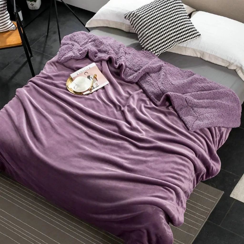 Sienna Velvet Sherpa Fleece Blanket