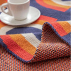 Opheel Rainbow Cotton Knit Blanket