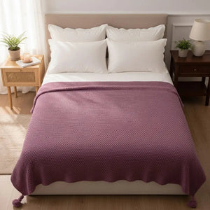 Clara Knit Tassel Lightweight Blanket