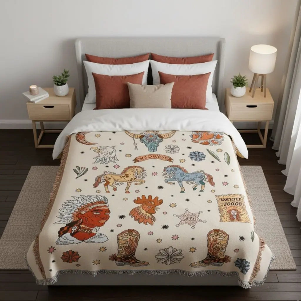 Artistic Soft Woven Throw Blanket