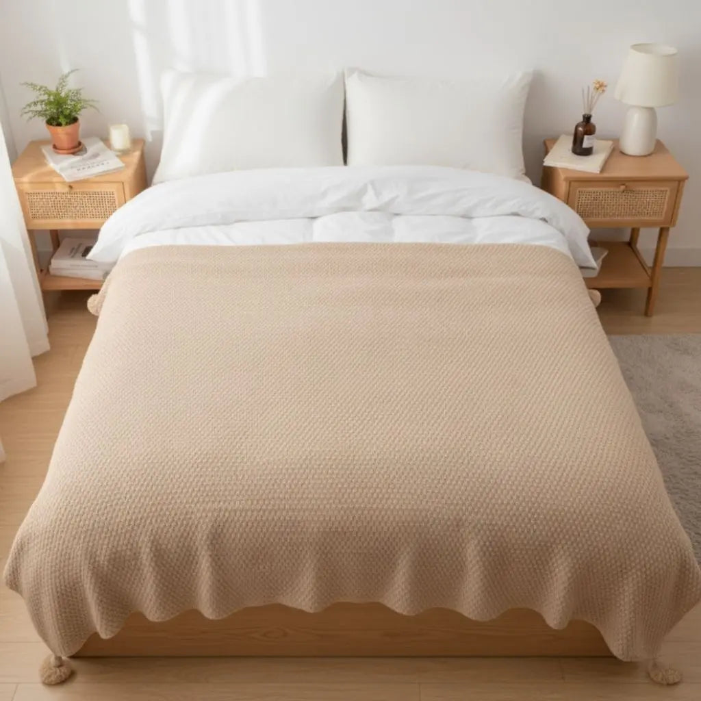 Clara Knit Tassel Lightweight Blanket