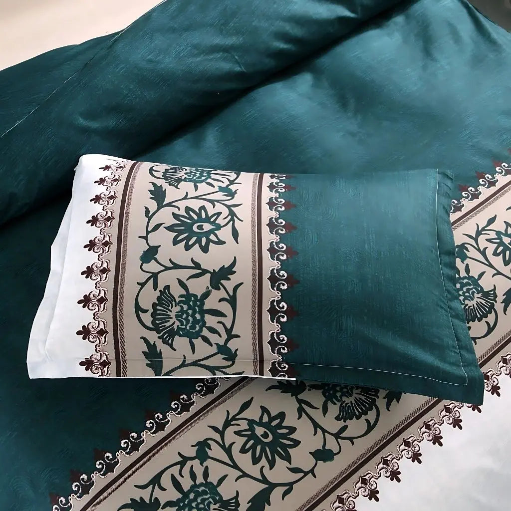 Harper Floral Border Duvet Cover Set