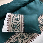 Harper Floral Border Duvet Cover Set