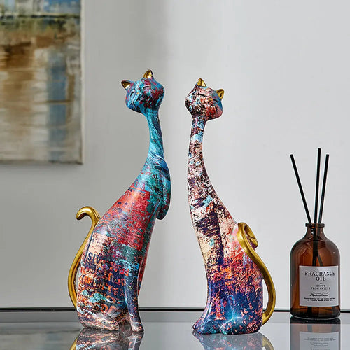 Bret Duo Cat Figurines