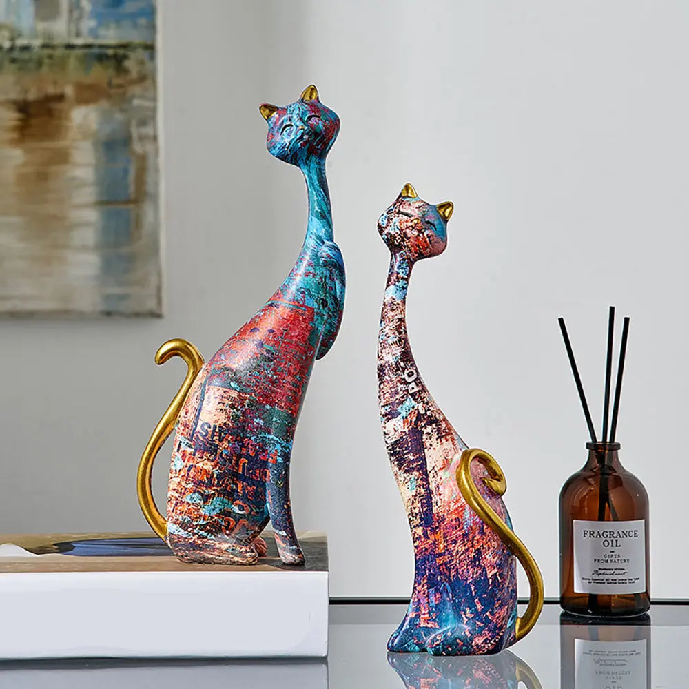 Bret Duo Cat Figurines