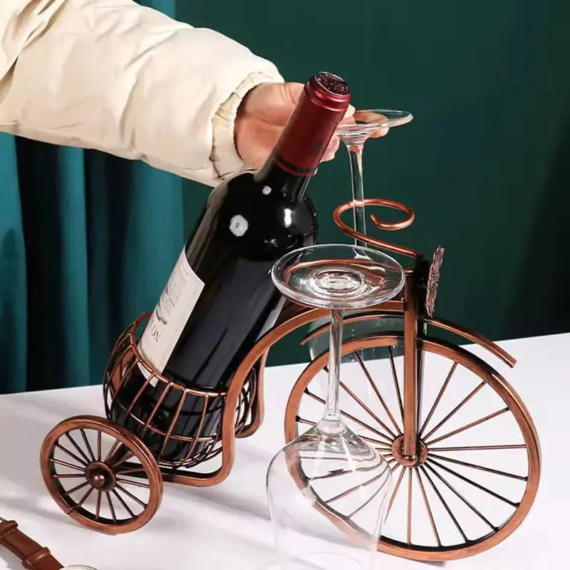 Brix Tricycle Wine Bottle & Glass Holder