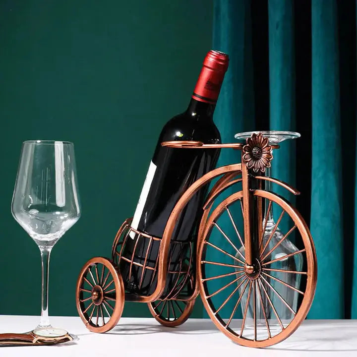 Brix Tricycle Wine Bottle & Glass Holder