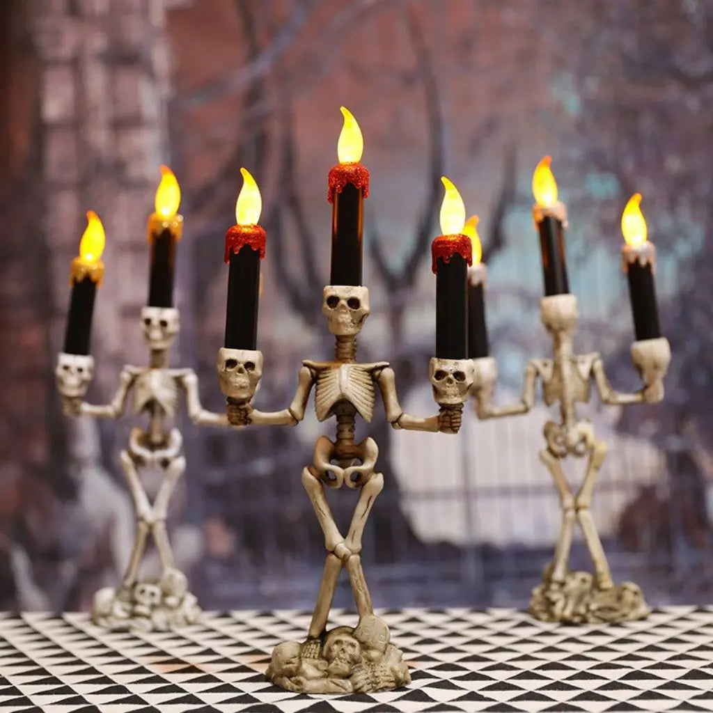 Bones Trio Skeleton Candle Holder