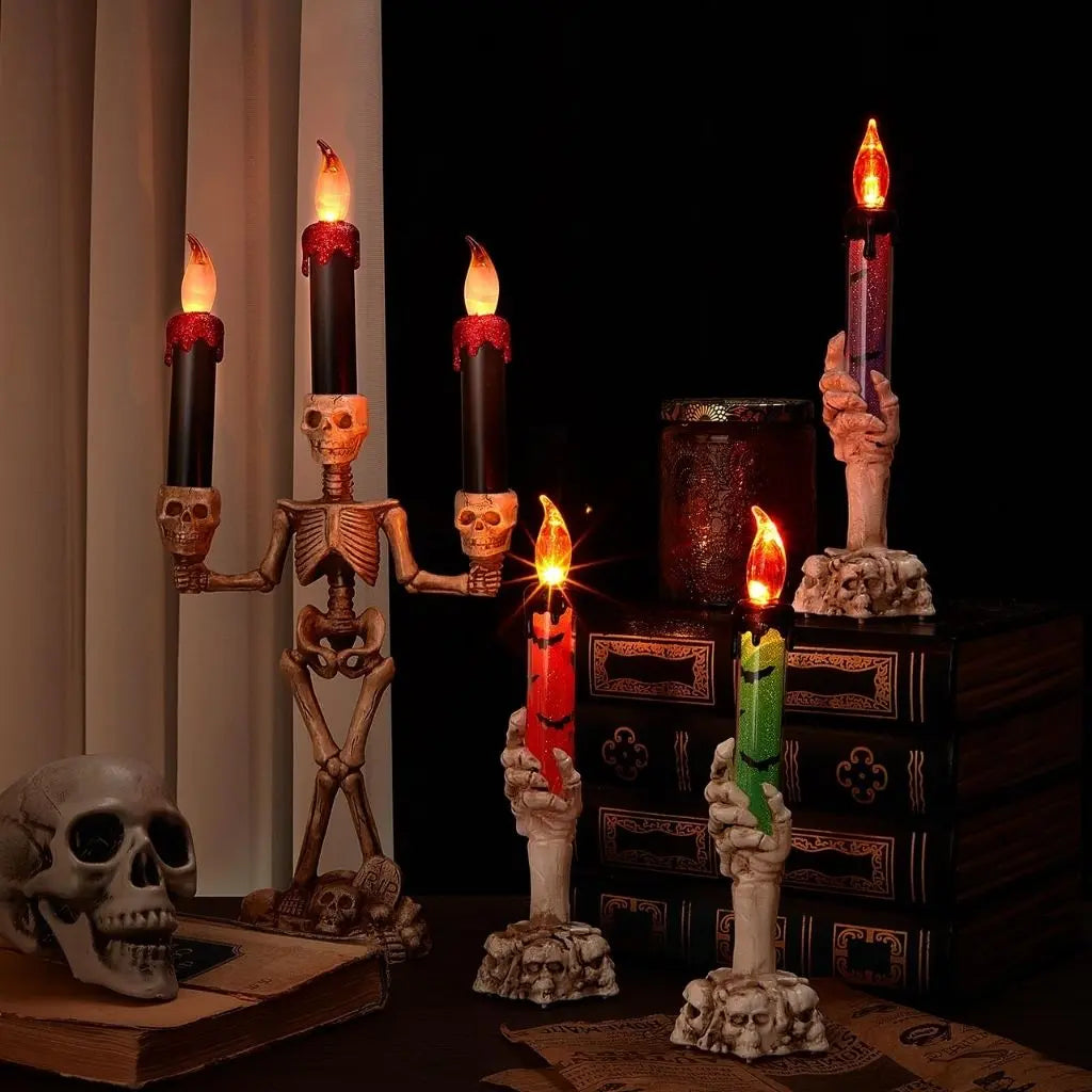 Bones Trio Skeleton Candle Holder