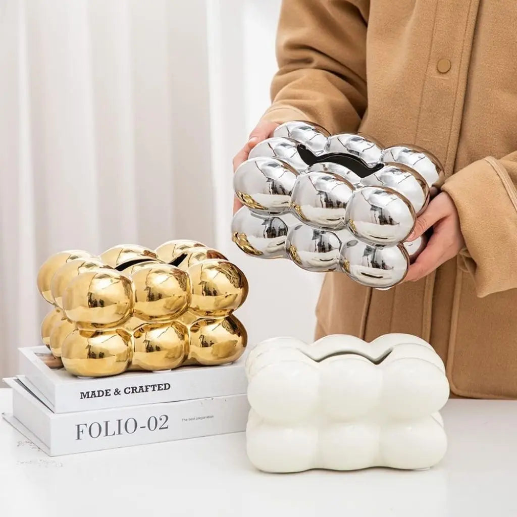 Amelia Ceramic Bubble Tissue Box