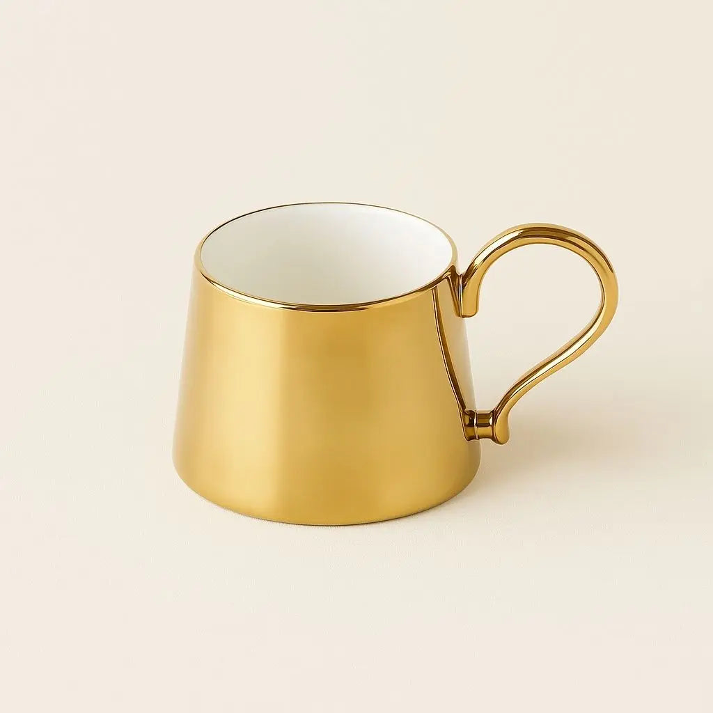 Veloria Ceramic Cup – Electroplated Reflective Finish