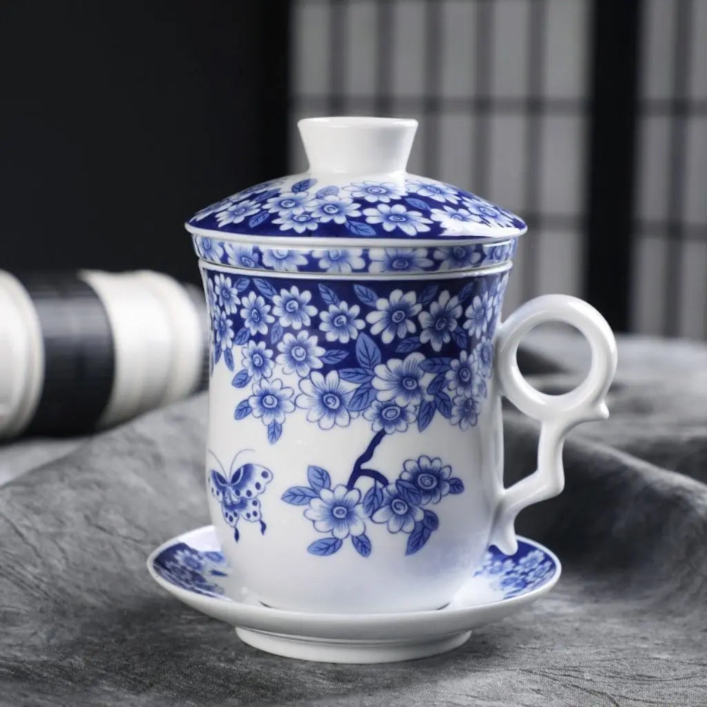 Yushan Ceramic Office Mug with Lid