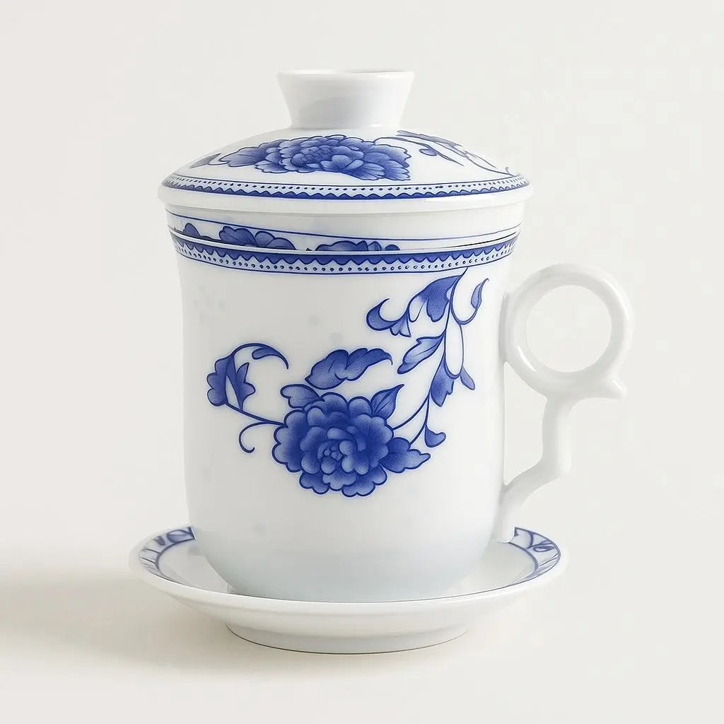 Yushan Ceramic Office Mug with Lid