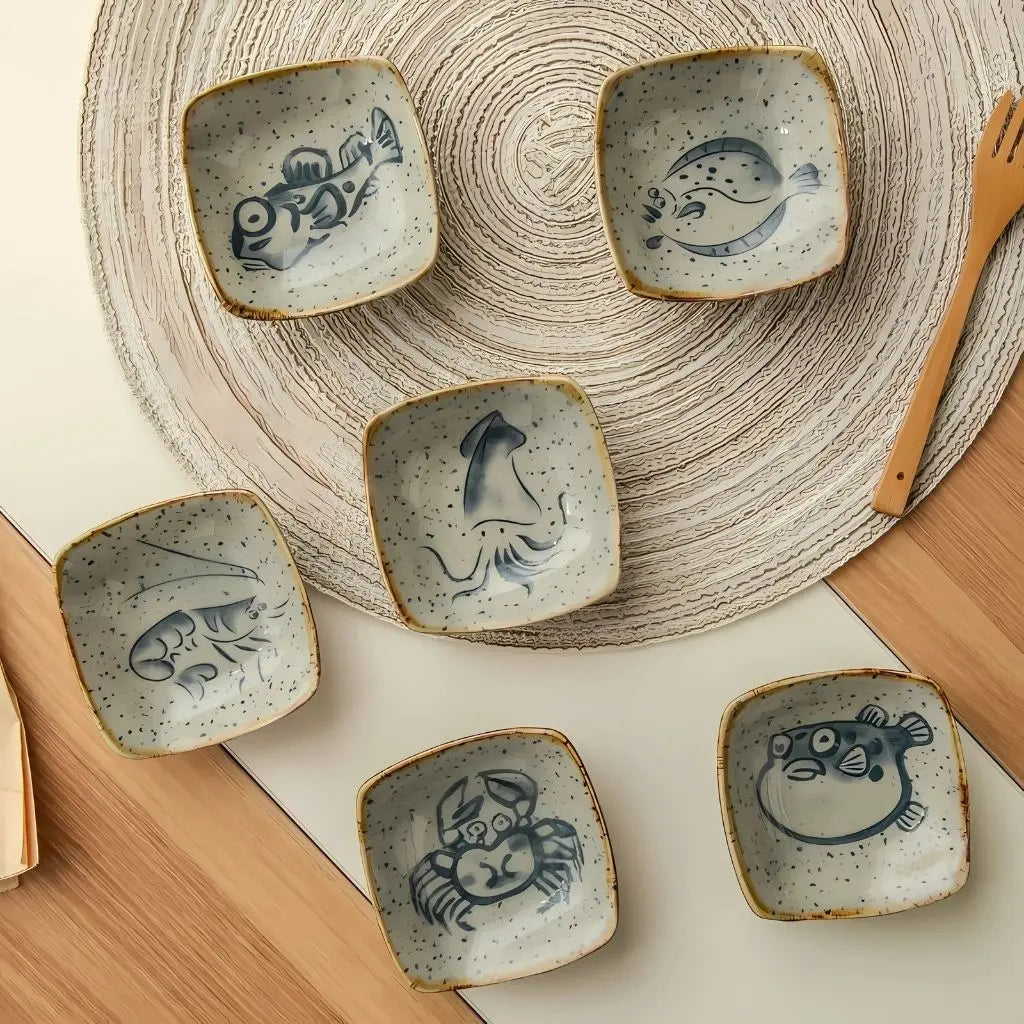 Coastal Ceramic Sauce Plate