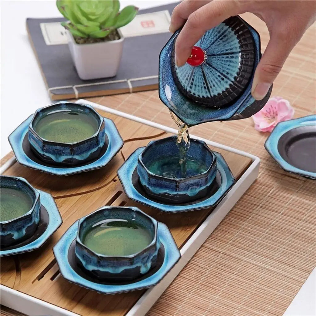 Aurelia Ceramic Tea Set – Pagoda Design Travel Teaware