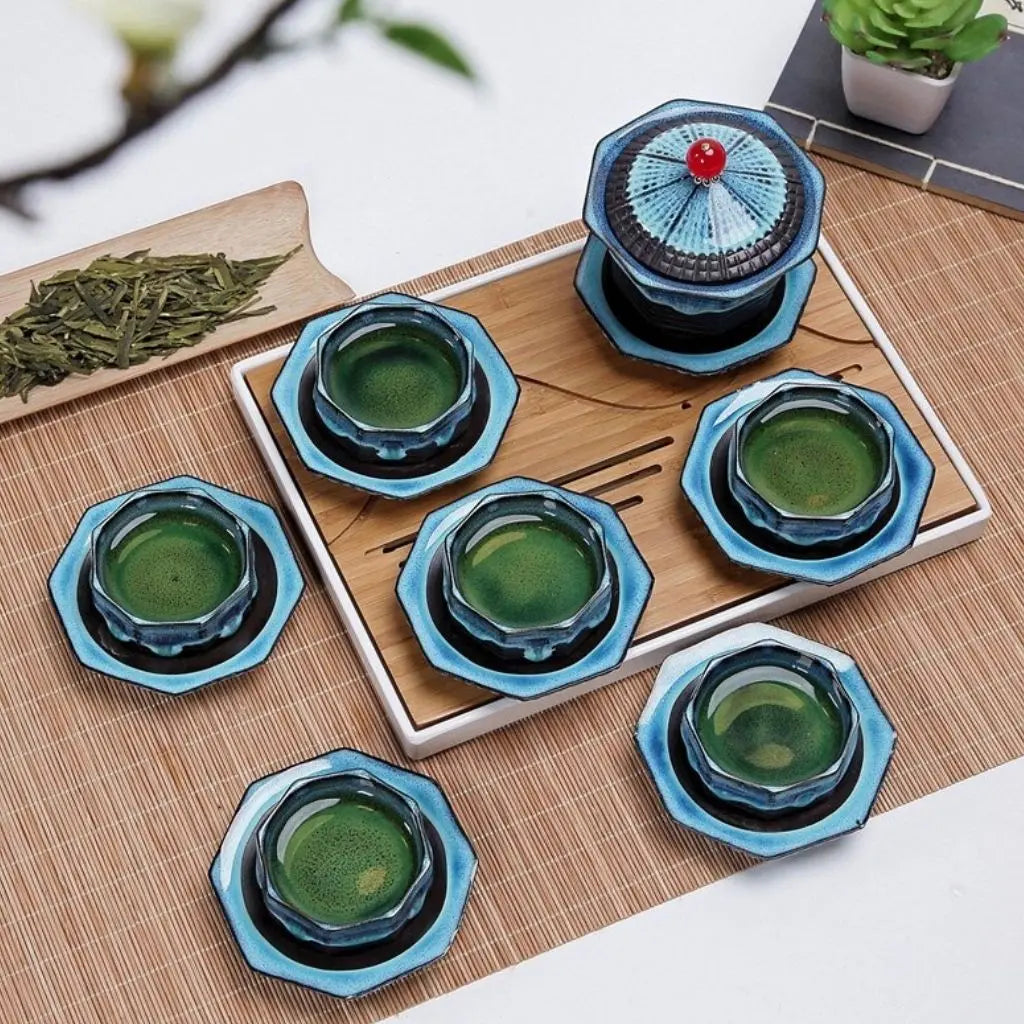 Aurelia Ceramic Tea Set – Pagoda Design Travel Teaware