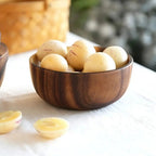 Elias Handcrafted Natural Wood Bowl