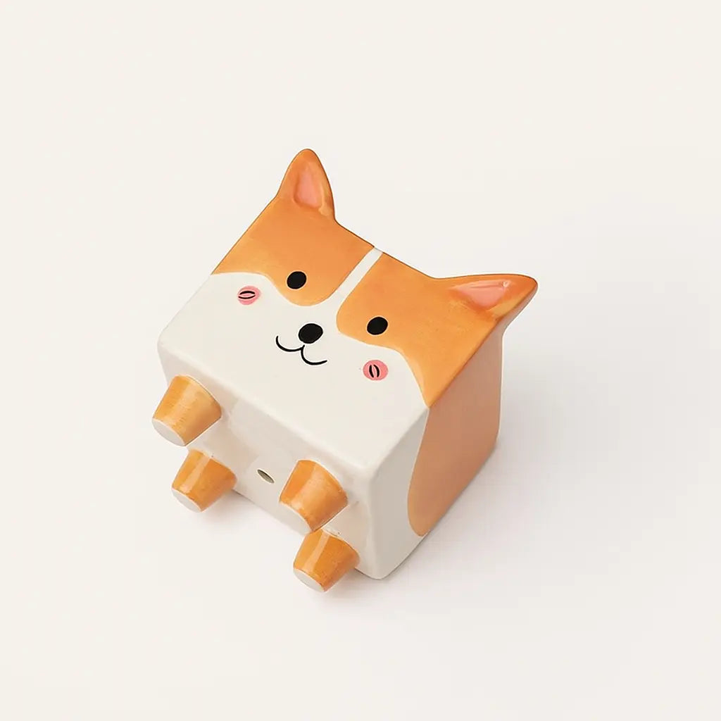 Corgi & Lamb Cartoon Ceramic Plant Pot