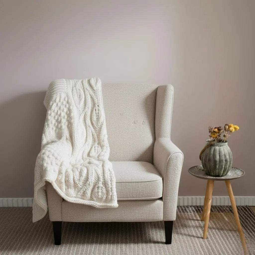 Evelyn Handwoven Icelandic Wool Blanket