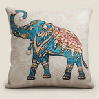 Avery Elephant Linen Pillow Covers