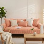 Evelyn Quilted Crystal Velvet Sofa Covers