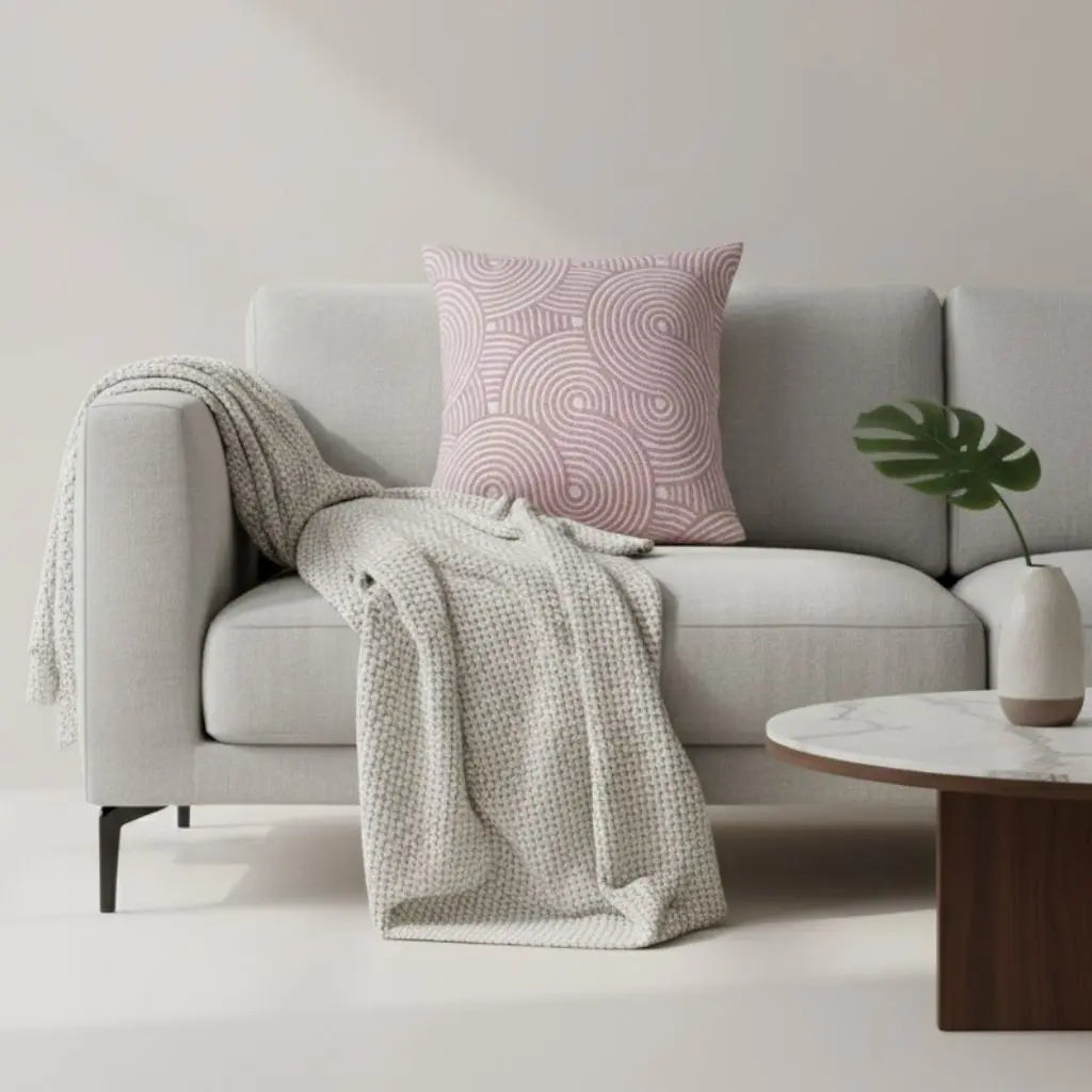 Lena Spiral Embroidered Cotton Pillow Covers