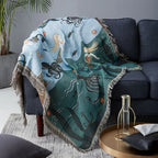 Marina Mermaid Blended Woven Cotton Sofa Throw