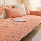 Evelyn Quilted Crystal Velvet Sofa Covers