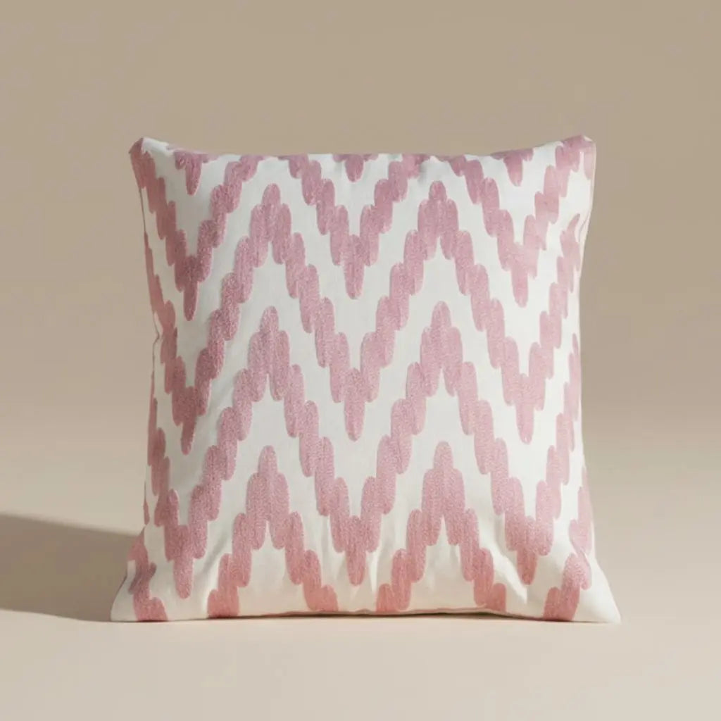 Lena Spiral Embroidered Cotton Pillow Covers