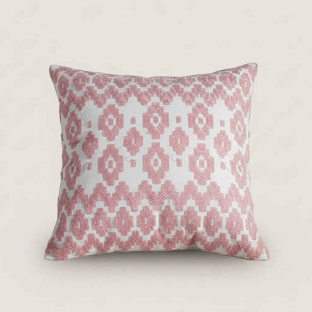 Lena Spiral Embroidered Cotton Pillow Covers
