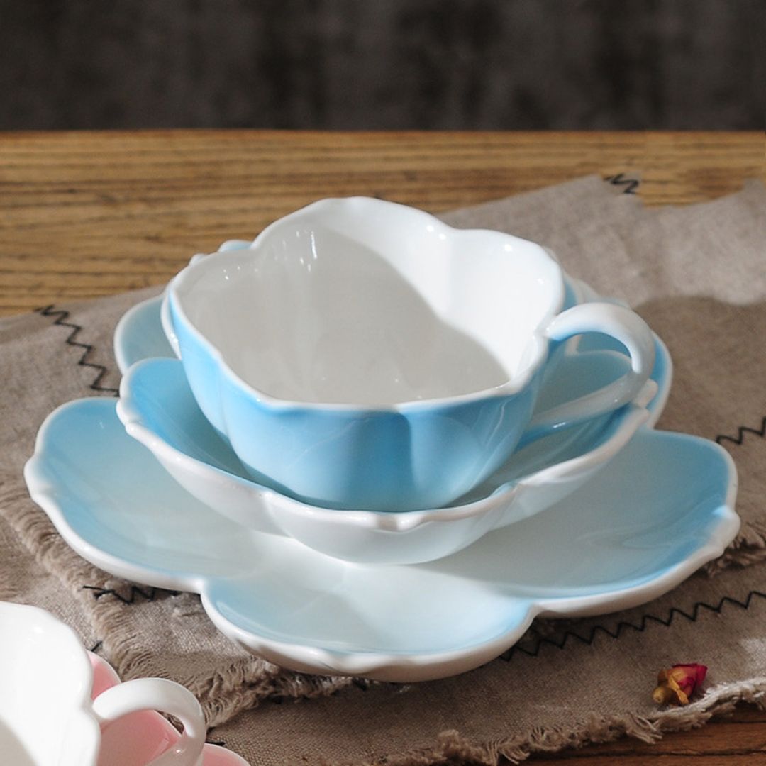 Blossom Porcelain Tea Cup Set