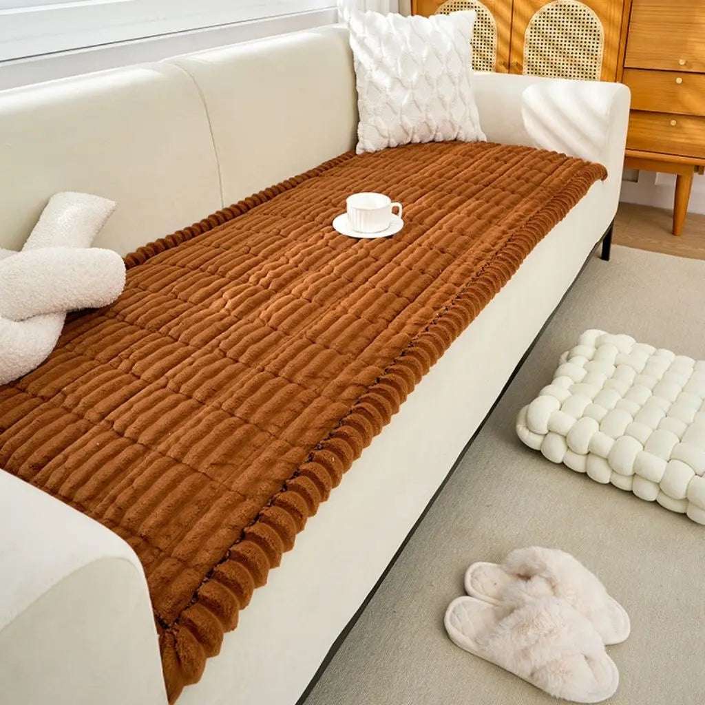 Hayden Fleece-Lined Sofa Plush Cushion Covers
