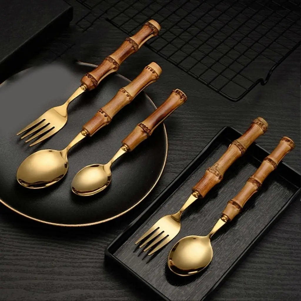 Isabella Bamboo Handle Cutlery Set