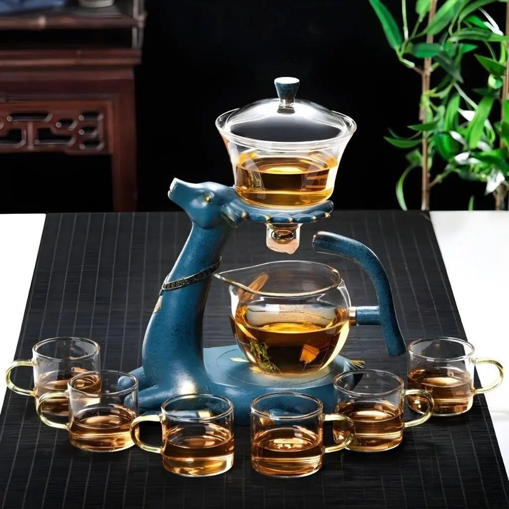Elaphos Deer Glass Teapot – Heat-Resistant Borosilicate Infuser Set