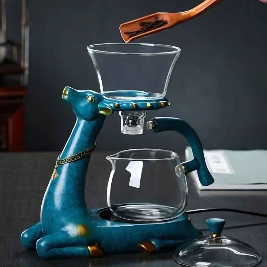 Elaphos Deer Glass Teapot – Heat-Resistant Borosilicate Infuser Set