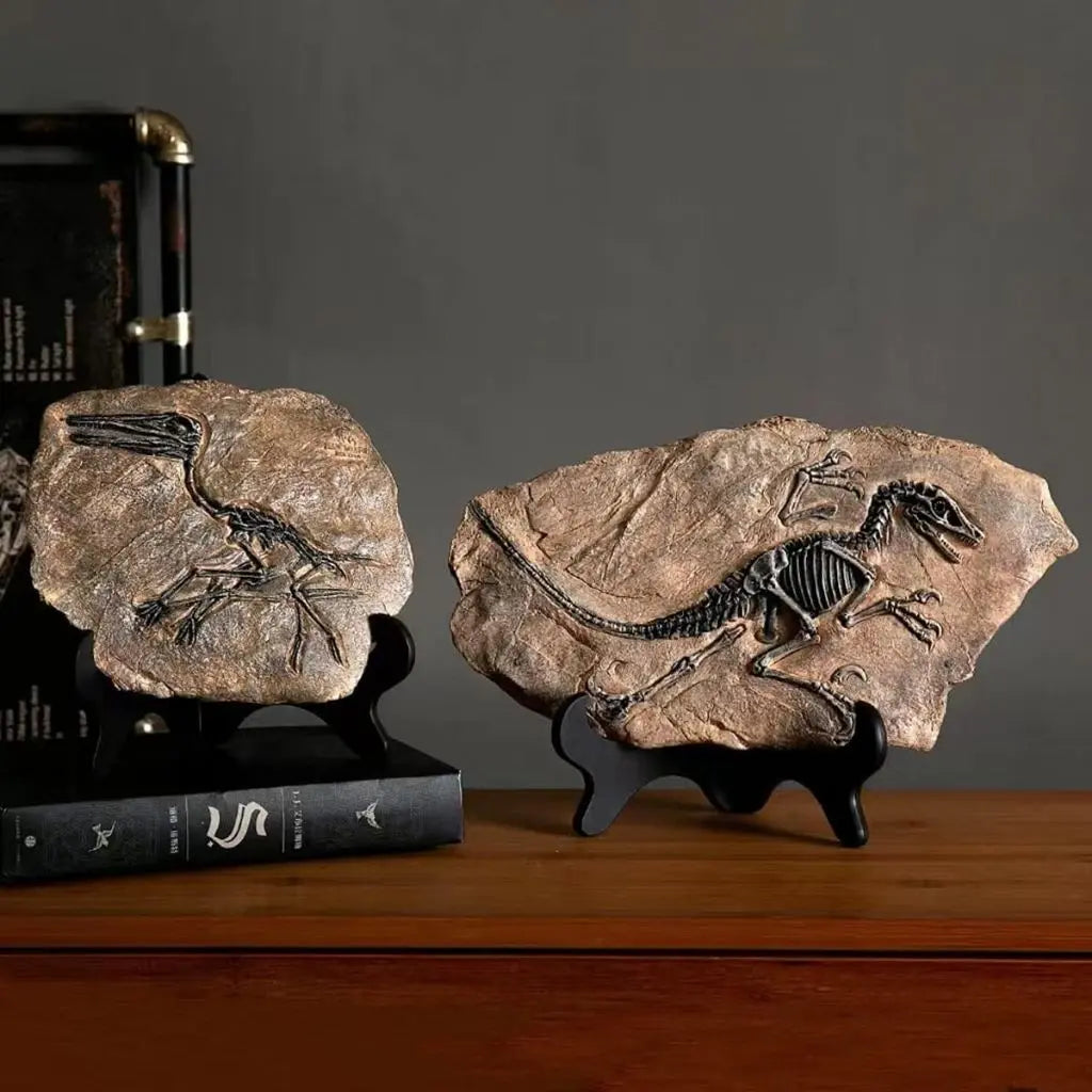 Dinosaur Skeleton in Stone - Fossil Art Series