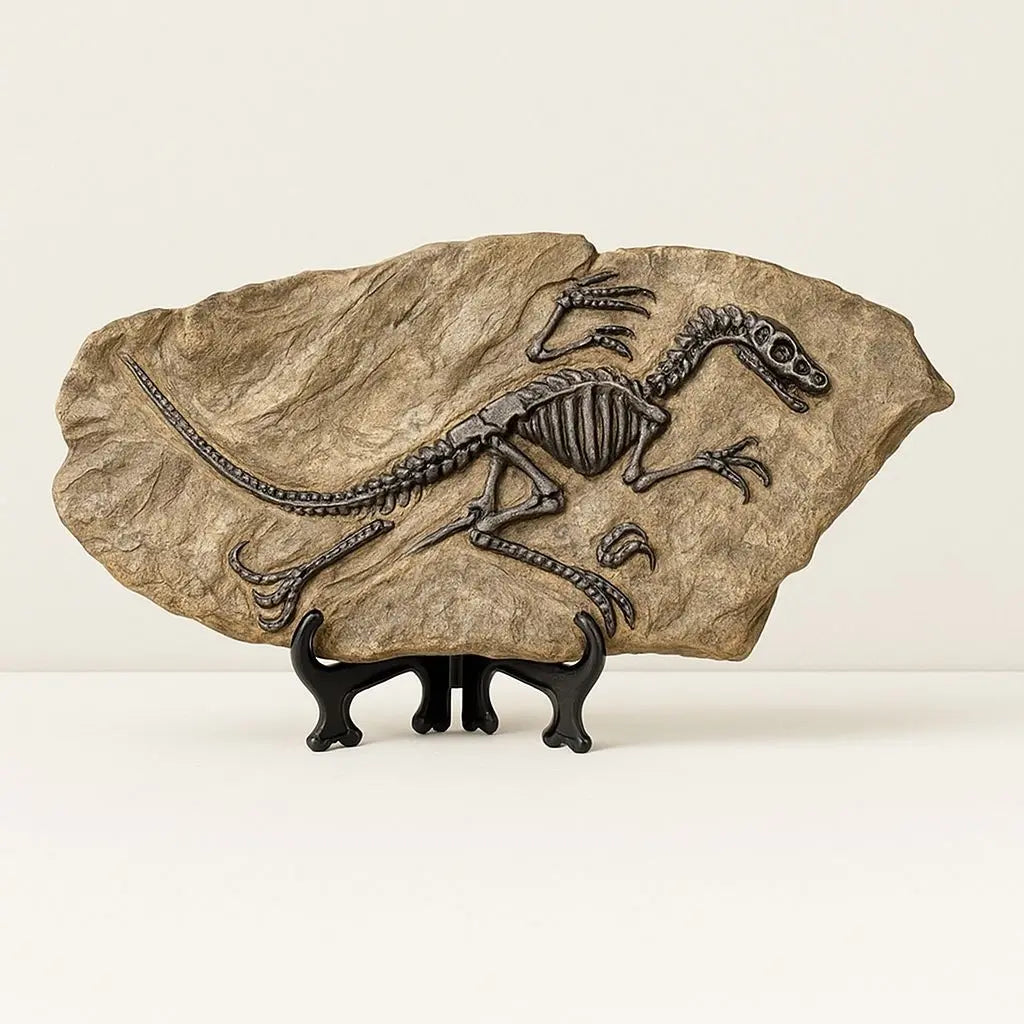 Dinosaur Skeleton in Stone - Fossil Art Series